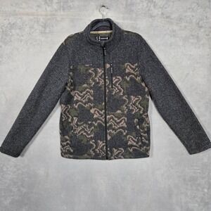 Smartwool Hudson Trail Fleece Full Zip Jacket Mens M‎ Aztec Geometric Print